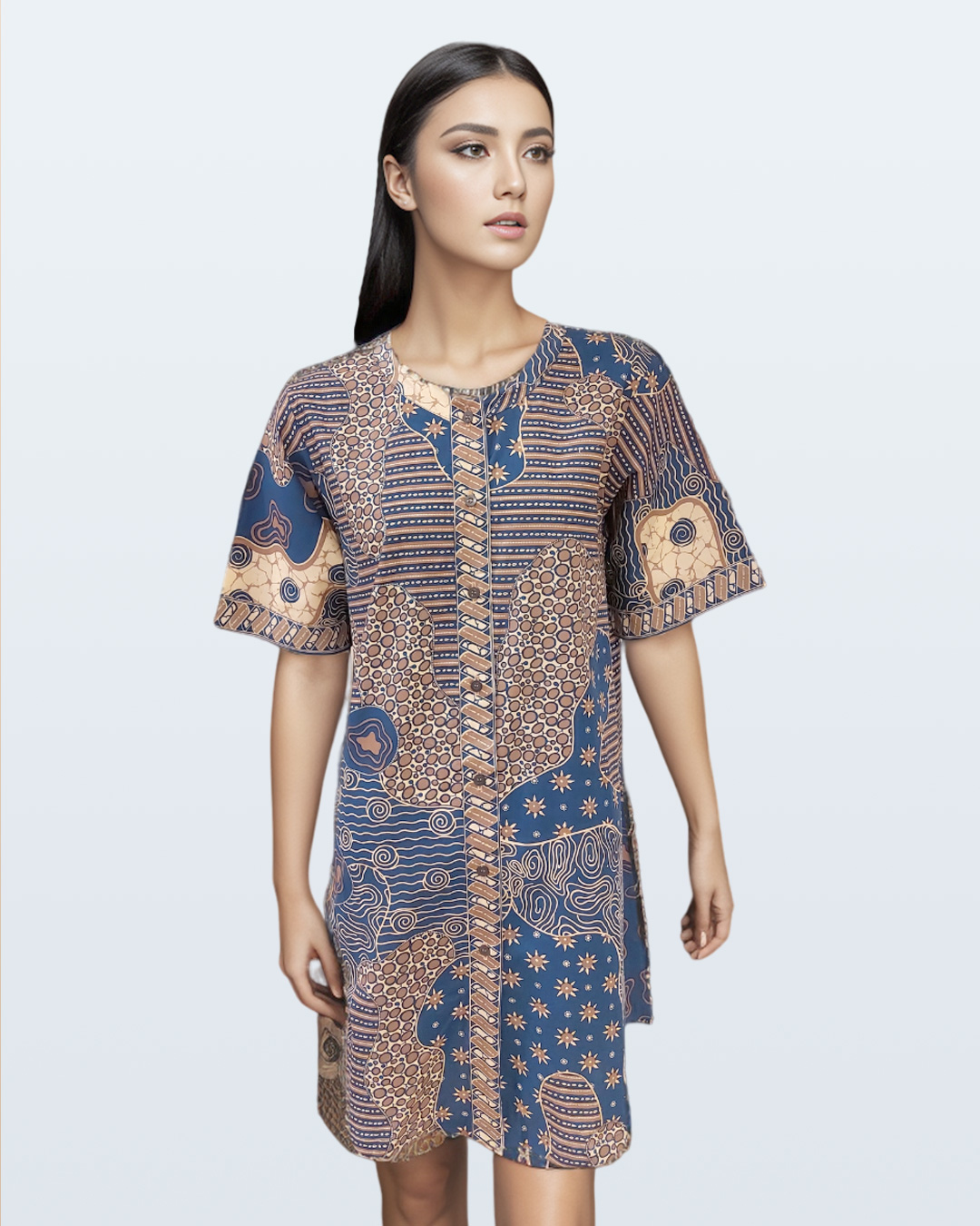 Days By Danar Hadi Dress - Sekar Jagad Modern Biru