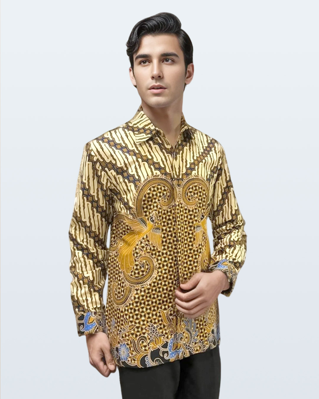 Kemeja Batik Lengan Panjang Peksi Sukoreno Cream - New