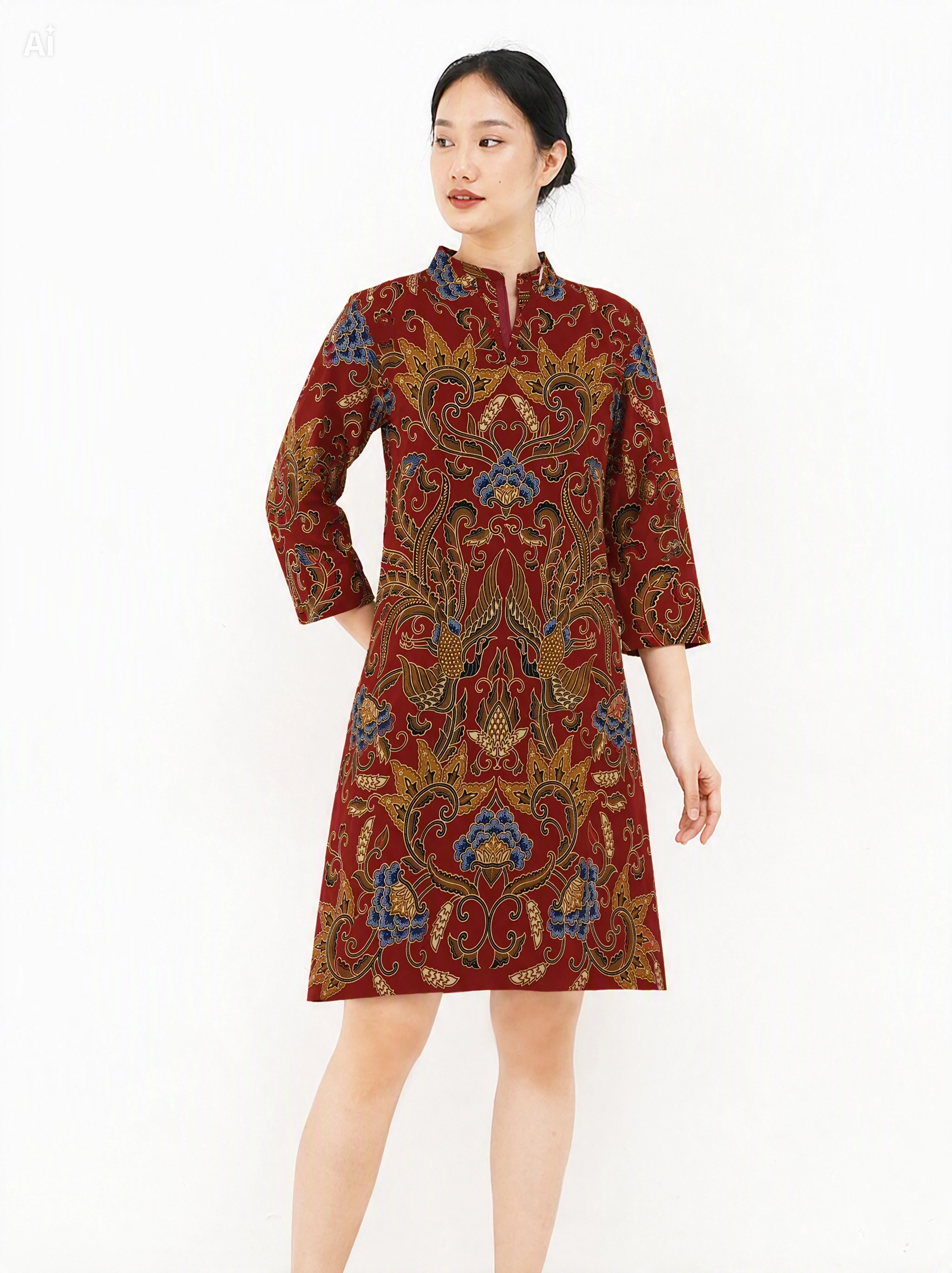 Dress Kukilo Puspa Raya - Merah