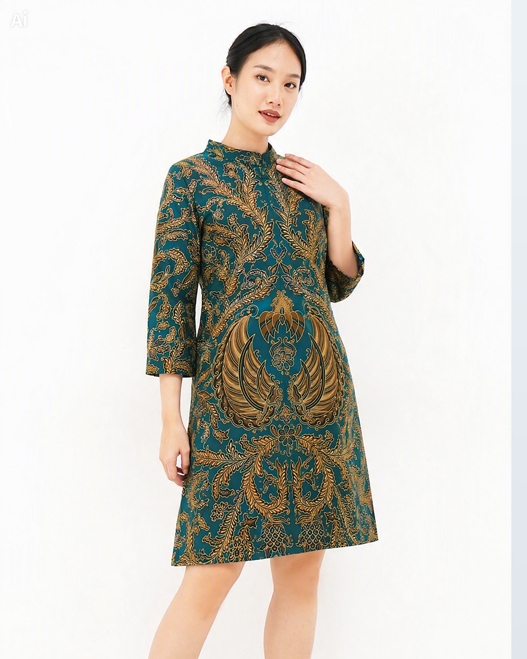 Dress Danar Hadi Gurdo Latar Rambat - Hijau