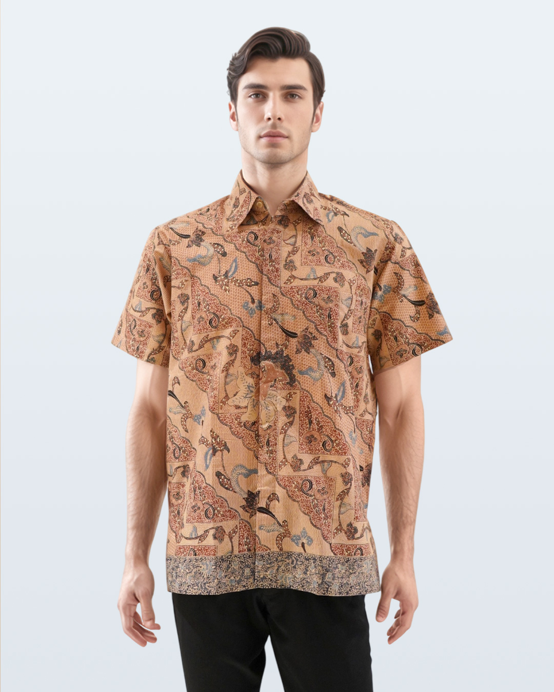 Kemeja Batik Lengan Pendek Galar Madura - Pink