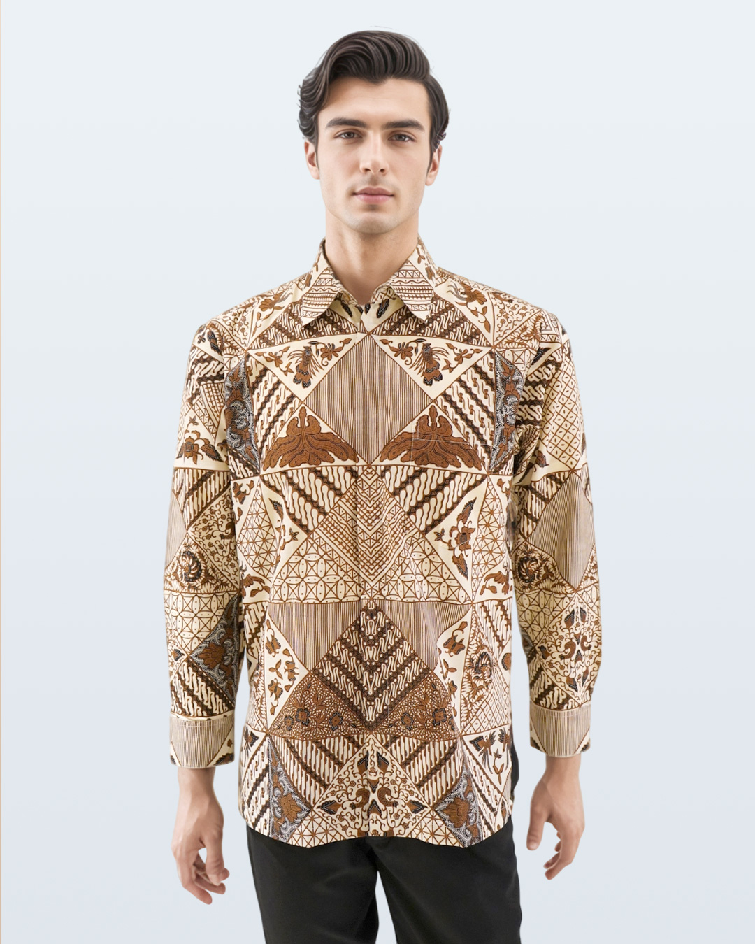 Kemeja Batik Lengan Panjang Tambal Modern 2 - Lawasan
