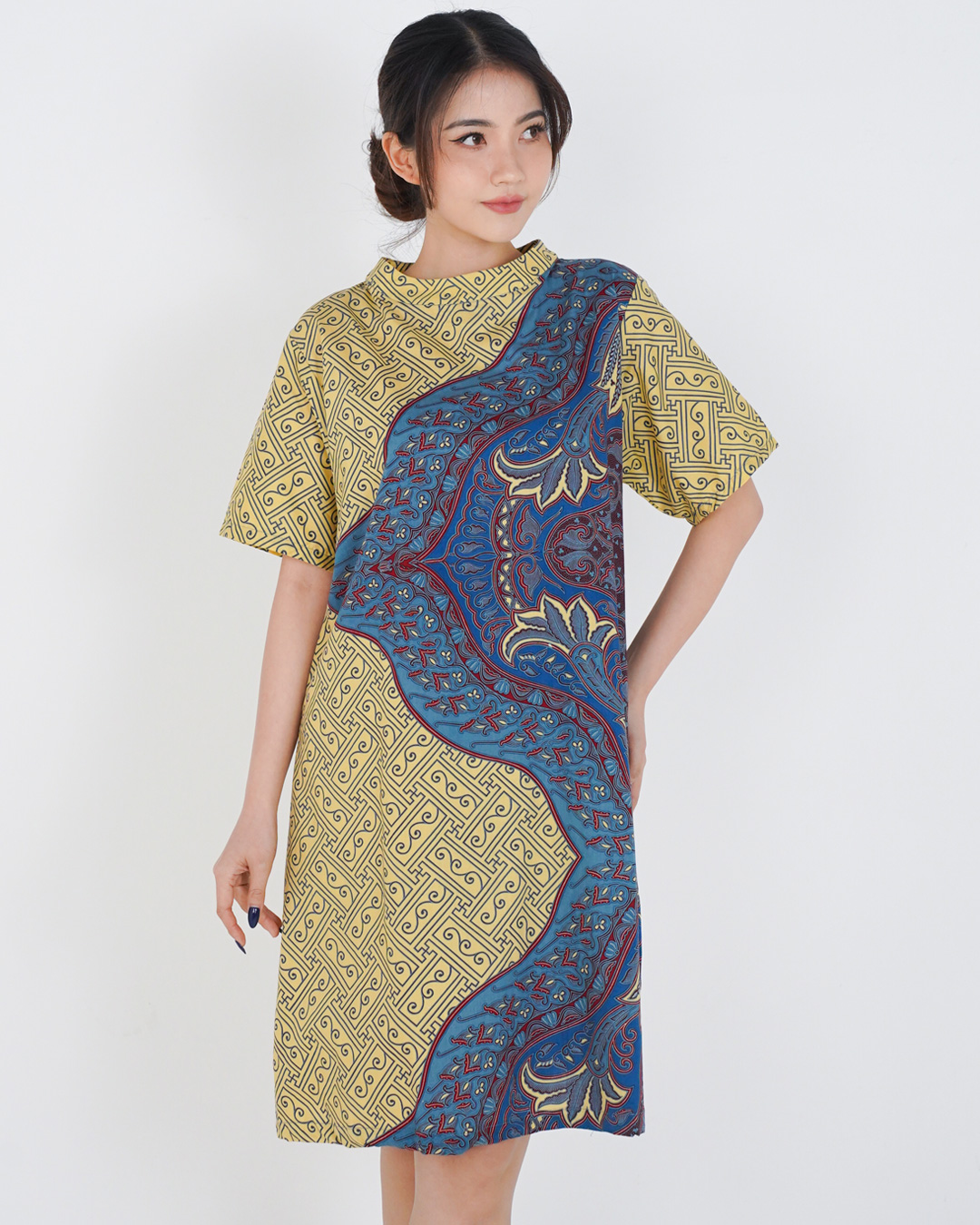 Dress Lengan Pendek Benji Rans Lili - Abu-abu