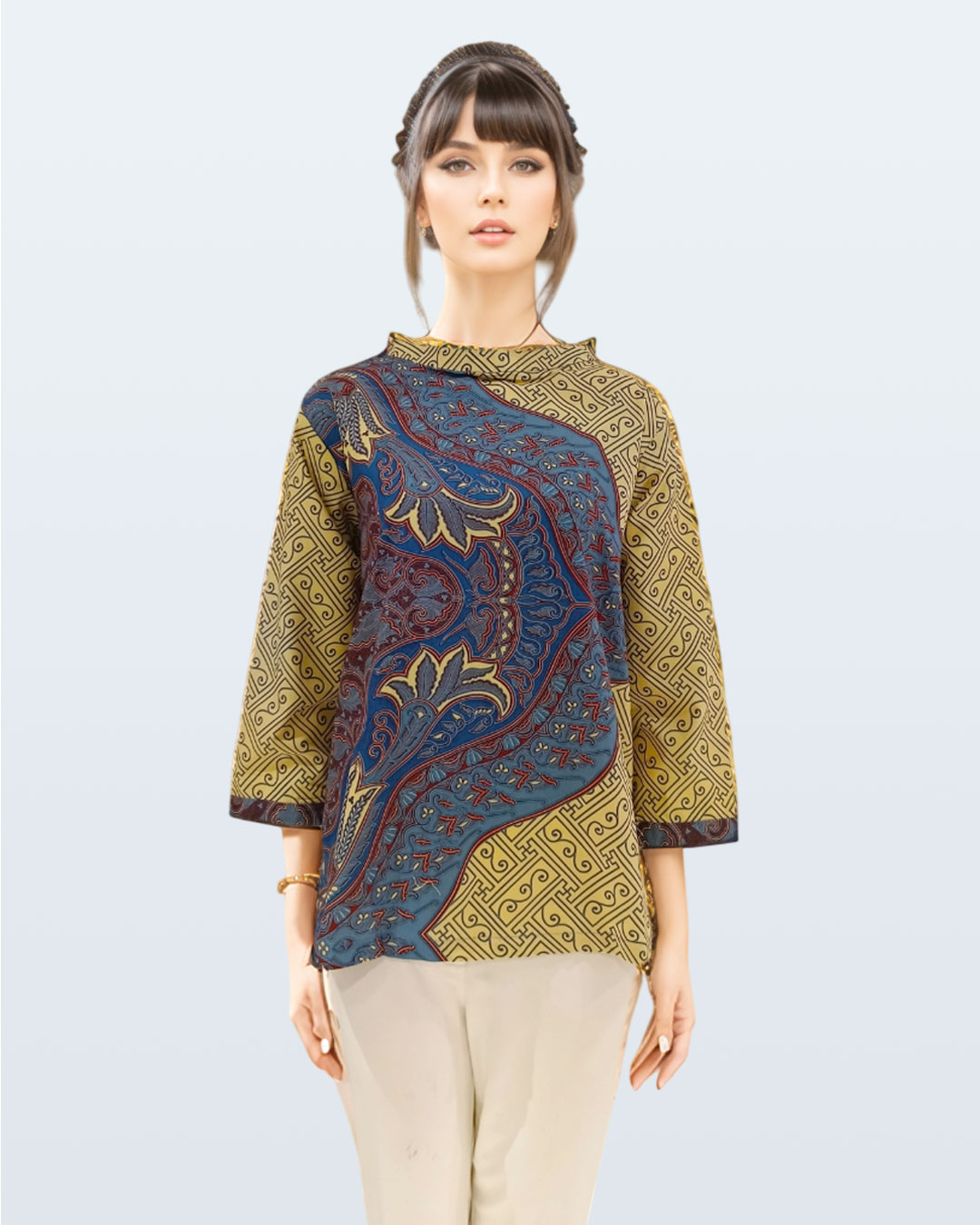 Blouse Lengan Panjang Benji Rans Lili - Abu abu 02 edit