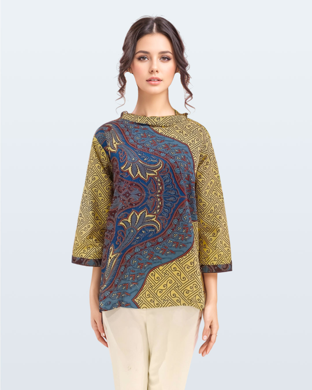 Blouse Lengan Panjang Benji Rans Lili - Abu abu 01