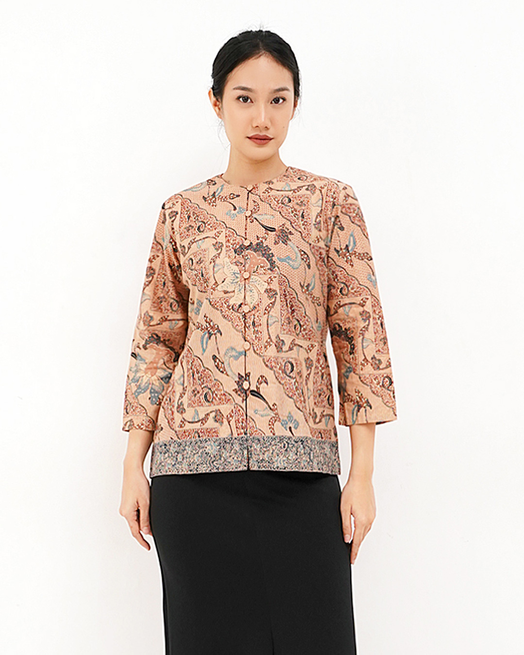 Blouse Lengan Panjang Galar madura - Pink