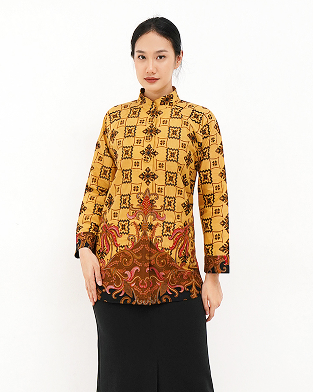 Blouse Lengan Panjang Rans Ceplok Blimbingan - Coklat Cover