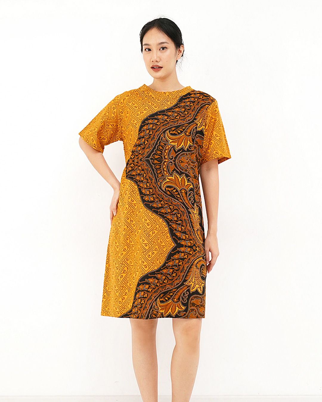 Dress Lengan Pendek Benji Rans Lili - Sogan Cover