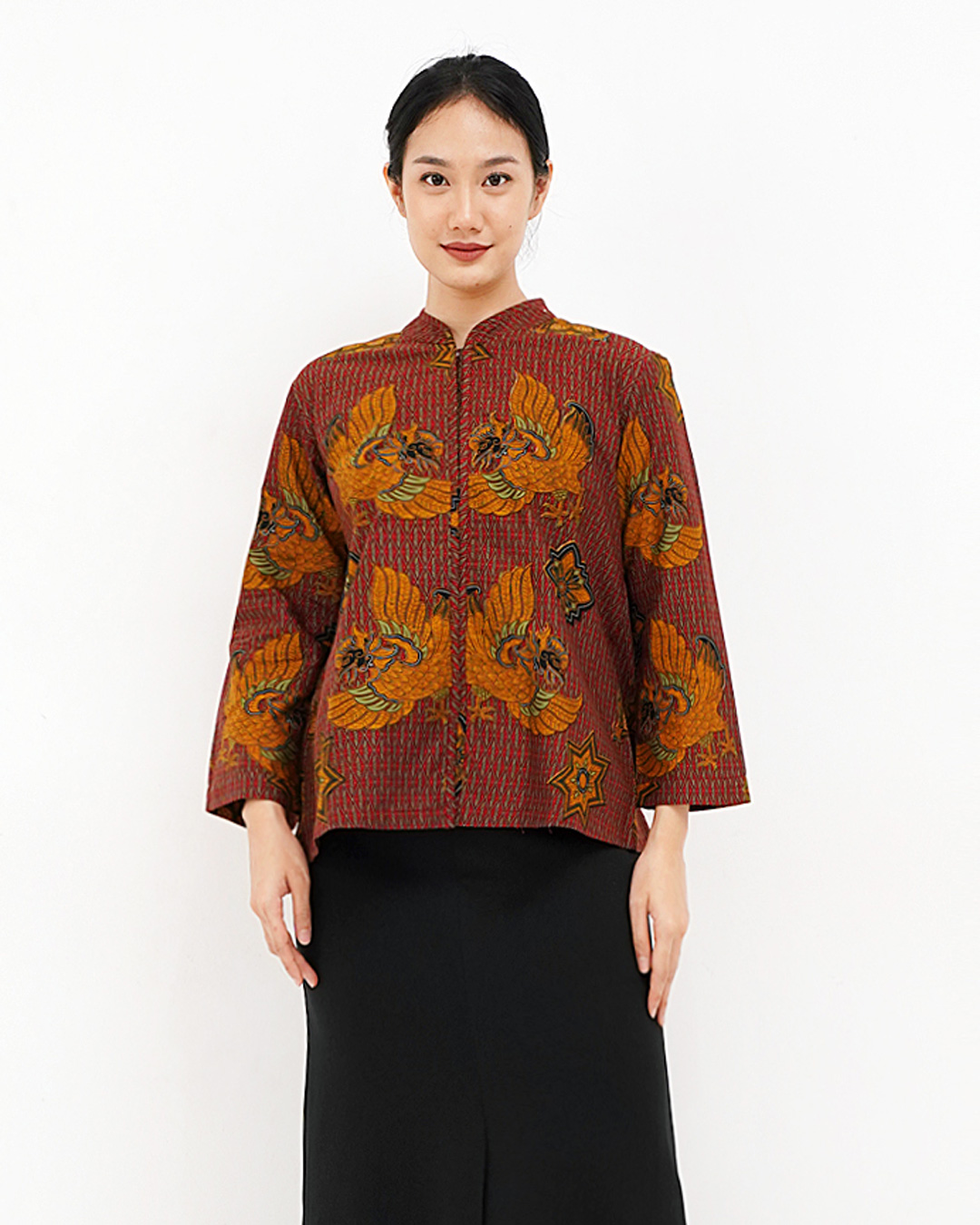 Blouse Lengan Panjang Peksi Jatayu - Merah 1