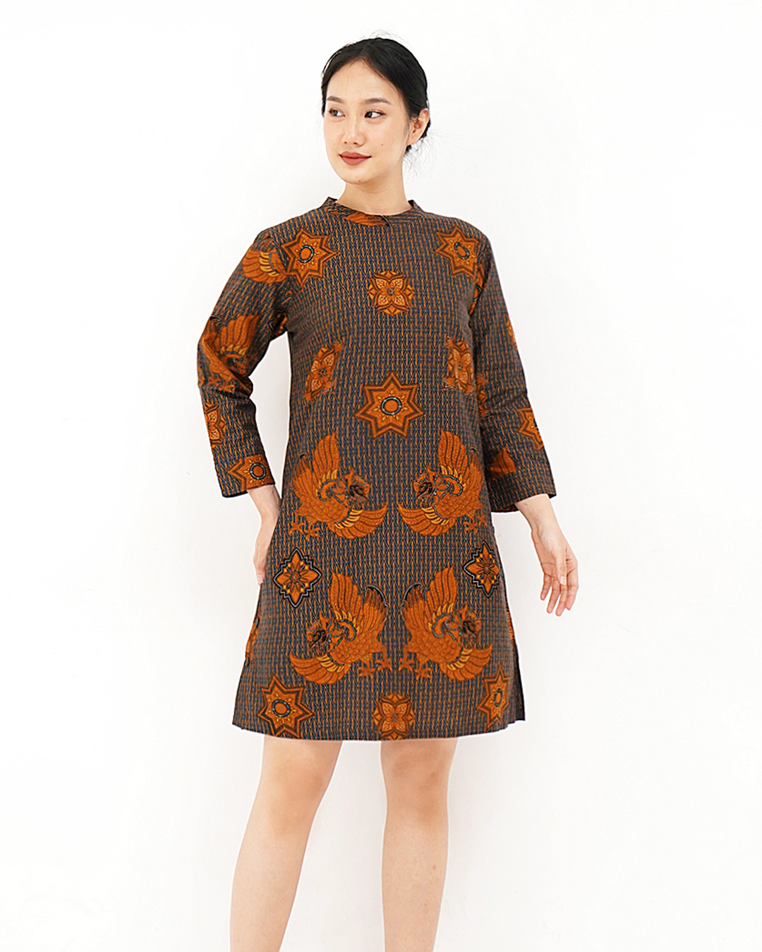 Dress Lengan Panjang Peksi Jatayu - Biru 1