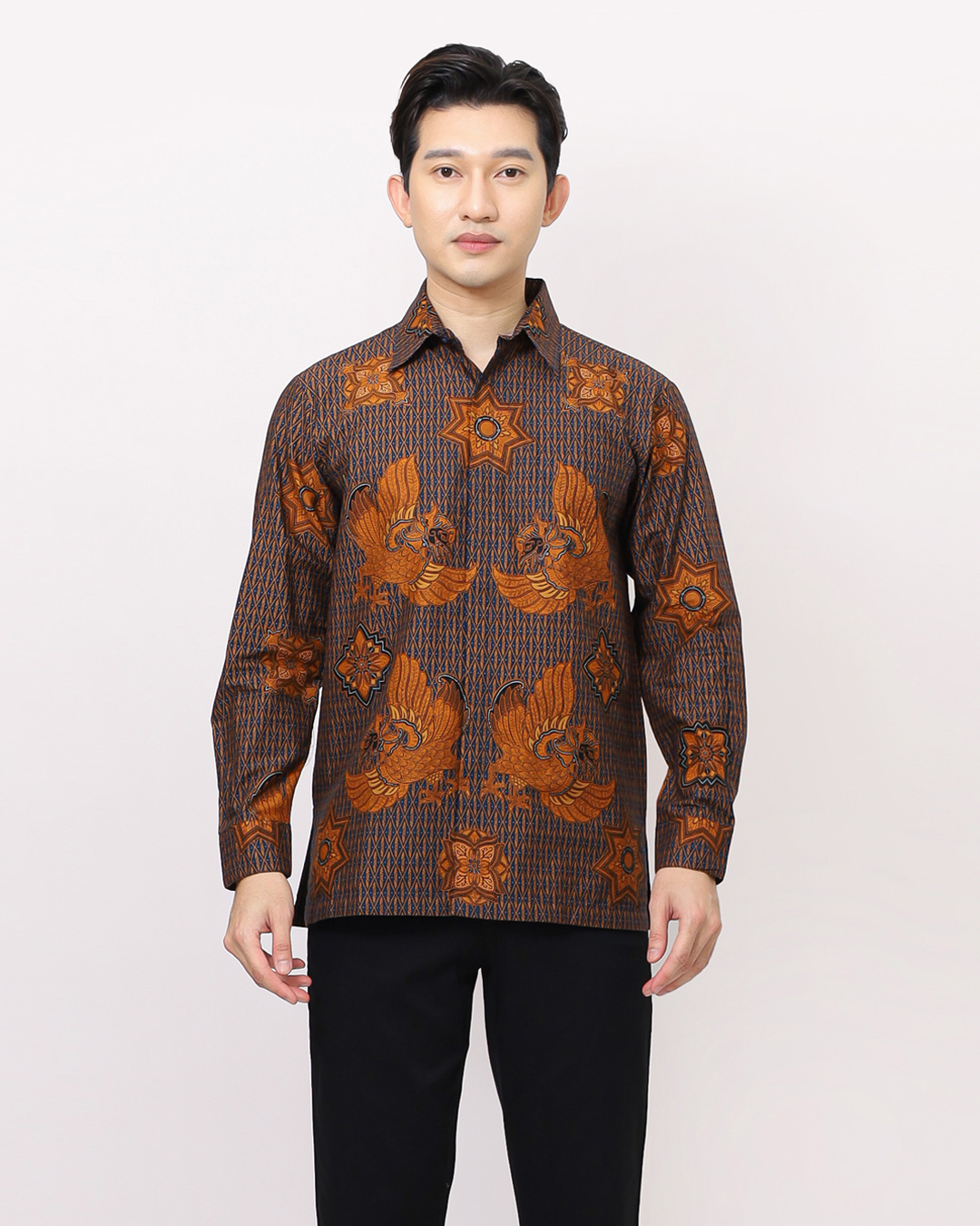 Kemeja Batik Lengan Panjang Peksi Jatayu - Biru 1